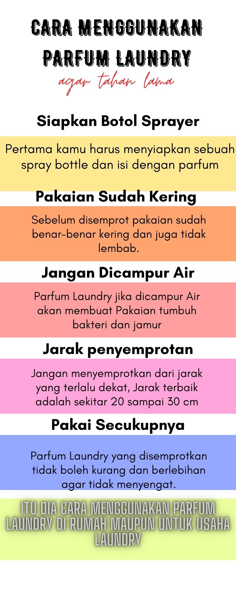 cara menggunakan parfum laundry agar tahan lama